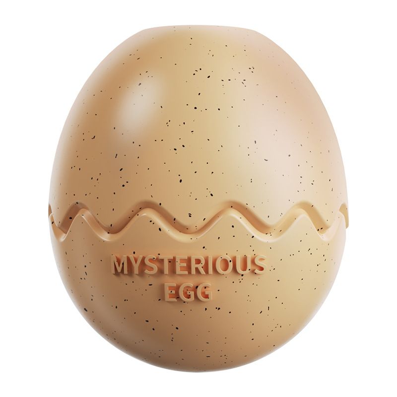 Brown Dinosaur Egg Shaped Dog Slow Feeder Toy - Durable TPR Interactive Treat Dispenser for Mental Stimulation and Anxiety Relief - Perfect for Medium to Large Dogs - Image 1