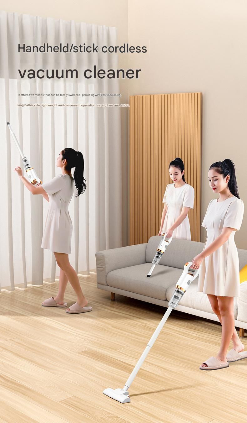 Green Cordless Handheld Vacuum Cleaner - 8500Pa Powerful Suction, 700mL Dust Cup, USB Rechargeable with 2000mAh Battery, 3 Brush Heads, 2 Extension Rods, Lightweight Stick Vacuum for Home, Car, Pet Hair, Carpet and Hardwood Floor Cleaning - Image 4