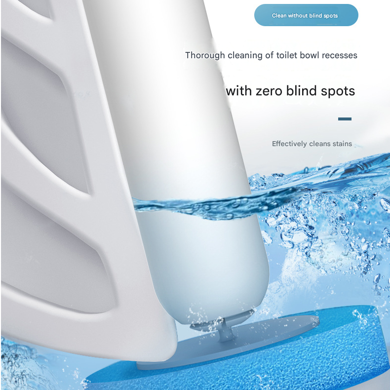 Beige Disposable Toilet Brush with Wall Mount Holder set - No Touch Replacement System, 360 Degree Rotating Head with Built-in Cleaning Solution, Space Saving Bathroom Cleaner for Homes - Image 7