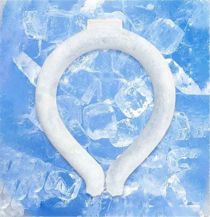 White PCM Neck Cooler Tube - Upgraded Phase Change Material Cooling Ring - Lightweight 135g, No Sweat, Long Lasting Relief for Sports, Office, and Outdoor Heat Stroke Prevention - Image 1