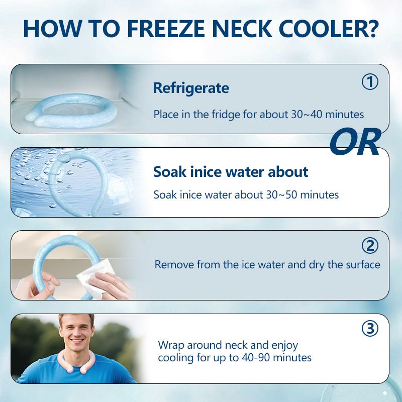White PCM Neck Cooler Tube - Upgraded Phase Change Material Cooling Ring - Lightweight 135g, No Sweat, Long Lasting Relief for Sports, Office, and Outdoor Heat Stroke Prevention - Image 3