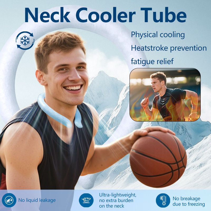 White PCM Neck Cooler Tube - Upgraded Phase Change Material Cooling Ring - Lightweight 135g, No Sweat, Long Lasting Relief for Sports, Office, and Outdoor Heat Stroke Prevention - Image 5