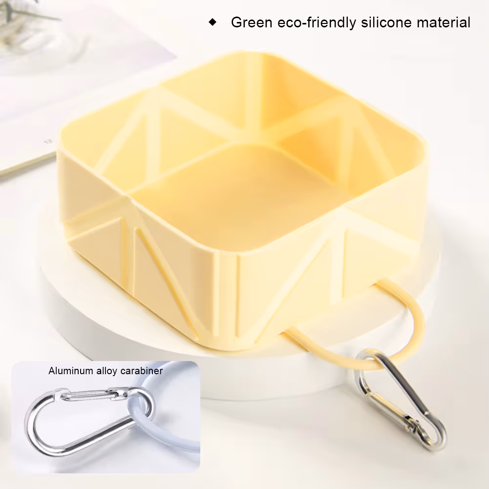 2-Pack Purple Portable Silicone Pet Travel Bowl - Foldable Outdoor Water & Food Dish for Dogs & Cats - Eco-Friendly, Lightweight & Durable with Aluminum Carabiner for Walking, Hiking & Camping - Image 5
