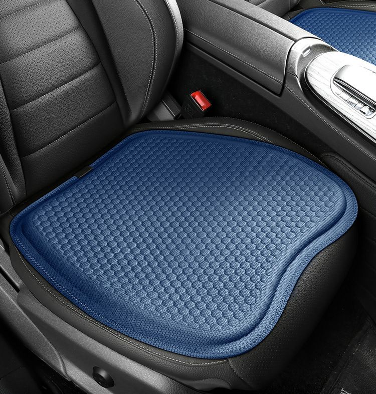 Blue Universal Honeycomb Gel Seat Cushion - Breathable Cooling Pad for Car & Office - Ergonomic Pressure Relief & Non-Slip Design for Long Sitting - Image 1