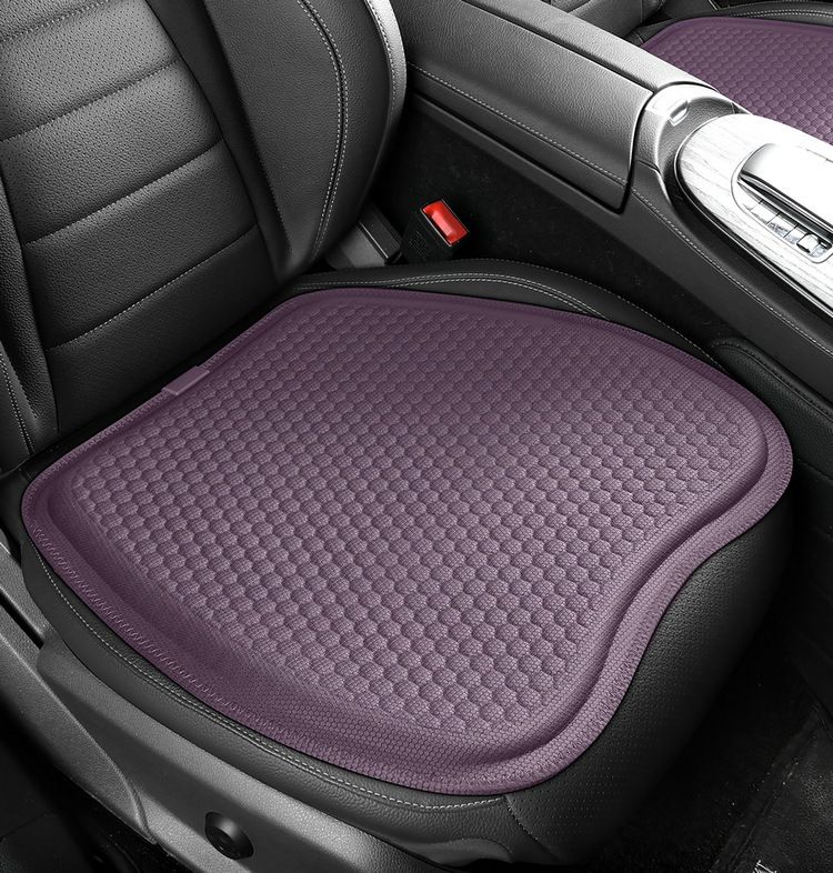 Purple Universal Honeycomb Gel Seat Cushion - Breathable Cooling Pad for Car & Office - Ergonomic Pressure Relief & Non-Slip Design for Long Sitting - Image 1