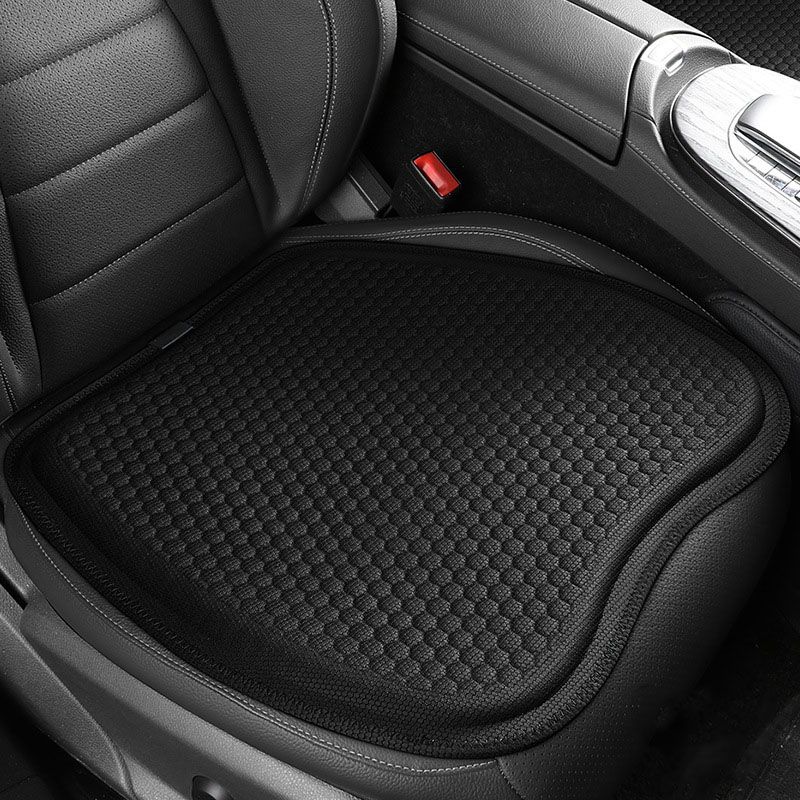 Black Universal Honeycomb Gel Seat Cushion - Breathable Cooling Pad for Car & Office - Ergonomic Pressure Relief & Non-Slip Design for Long Sitting - Image 2