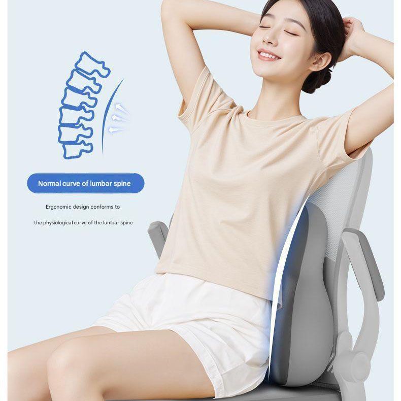 Sakura Pink Ergonomic Memory Foam Lumbar Support Cushion for Office Chair, Adjustable Lower Back Pillow with Dual Side Support, Orthopedic Back Rest for Desk Chair, Car Seat and Home Office - Image 2