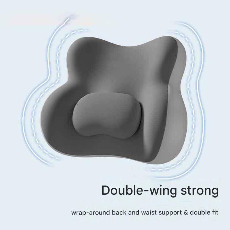 Sakura Pink Ergonomic Memory Foam Lumbar Support Cushion for Office Chair, Adjustable Lower Back Pillow with Dual Side Support, Orthopedic Back Rest for Desk Chair, Car Seat and Home Office - Image 4