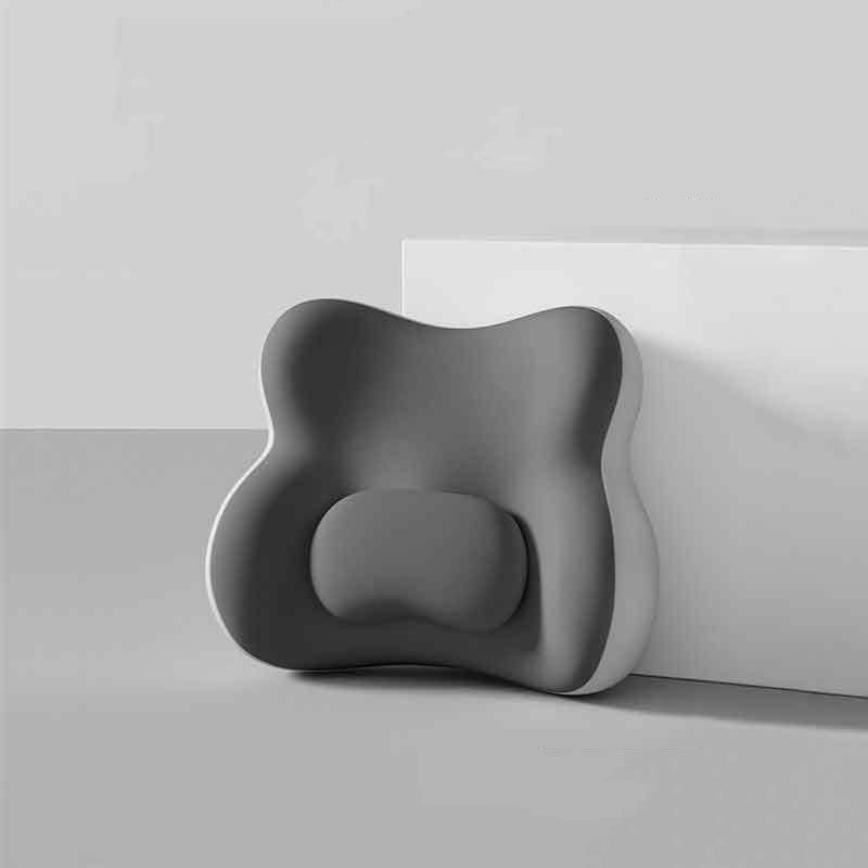 Two-tone Gray Ergonomic Memory Foam Lumbar Support Cushion for Office Chair, Adjustable Lower Back Pillow with Dual Side Support, Orthopedic Back Rest for Desk Chair, Car Seat and Home Office - Image 1