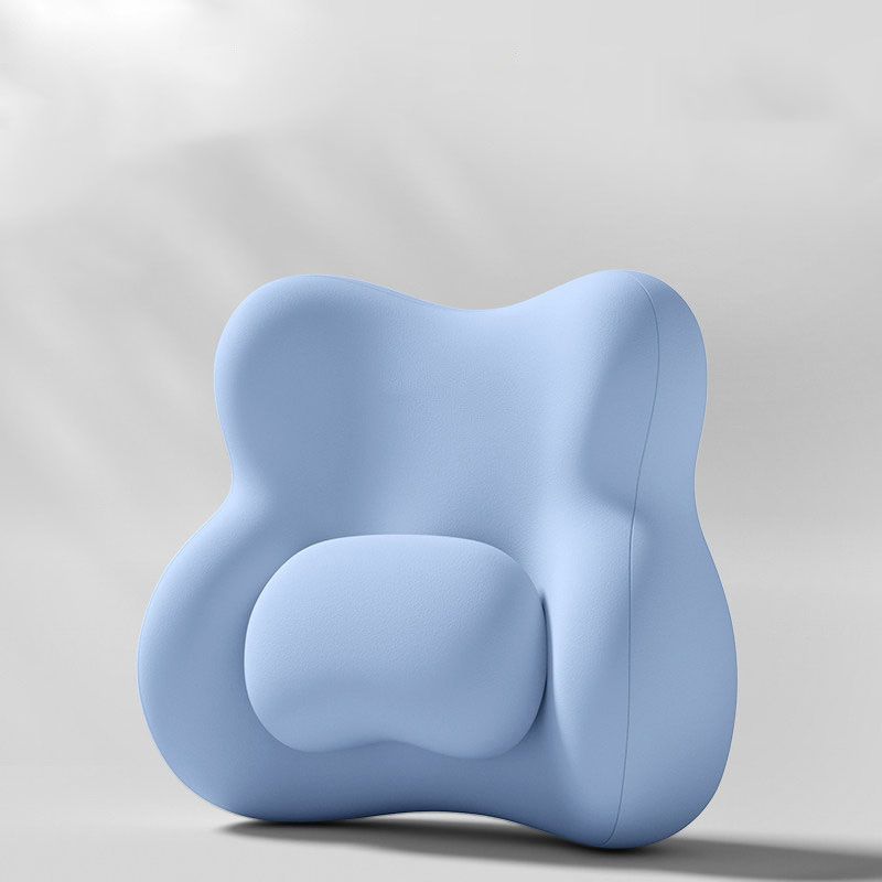Blue Ergonomic Memory Foam Lumbar Support Cushion for Office Chair, Adjustable Lower Back Pillow with Dual Side Support, Orthopedic Back Rest for Desk Chair, Car Seat and Home Office - Image 1