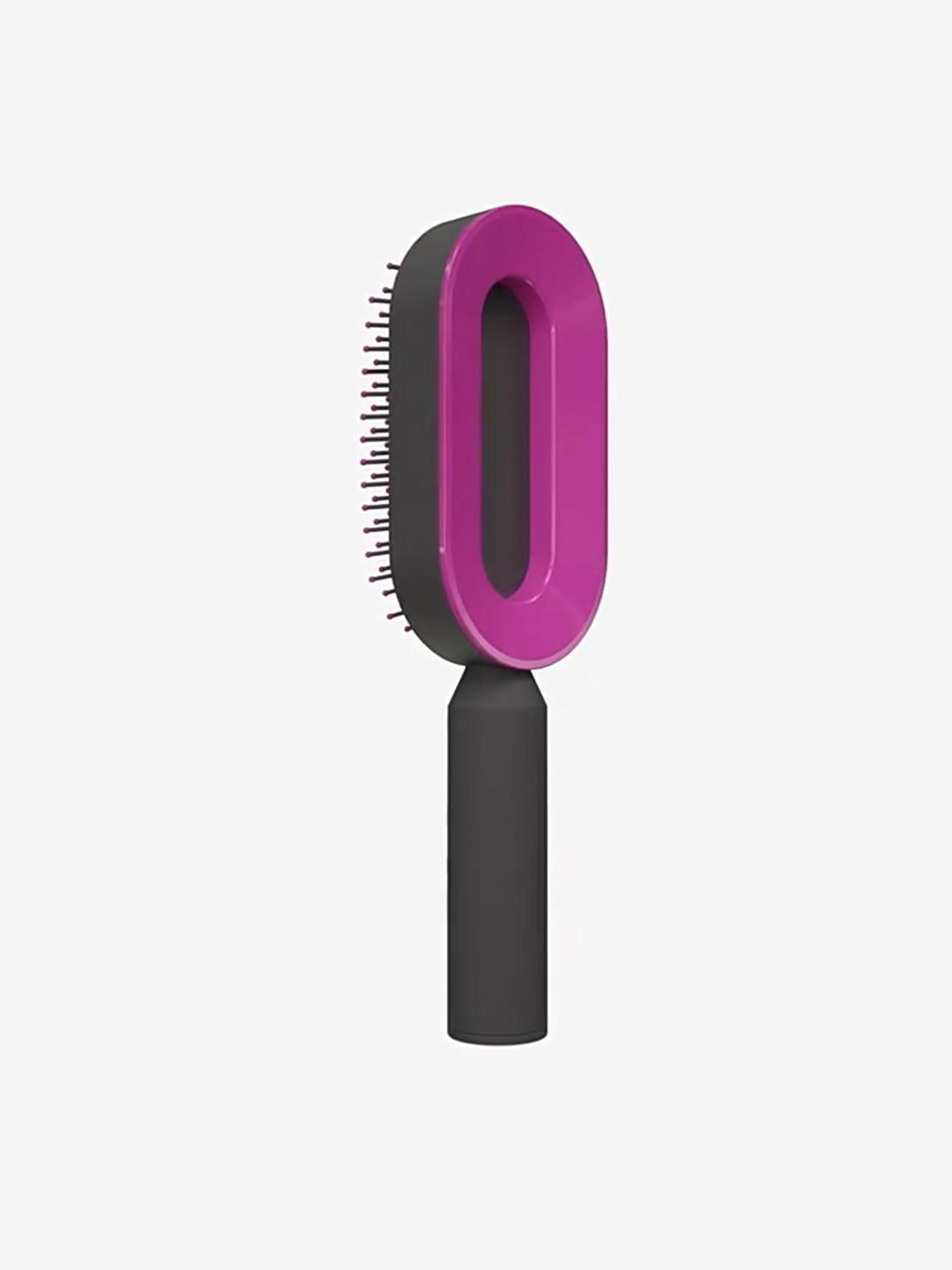 Self Cleaning Hair Brush for Women - One-Key Cleaning, Airbag Scalp Massage, Anti-Static Comb for Home & Travel Use - Image 1