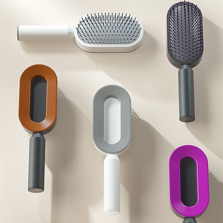 Self Cleaning Hair Brush for Women - One-Key Cleaning, Airbag Scalp Massage, Anti-Static Comb for Home & Travel Use - Image 3