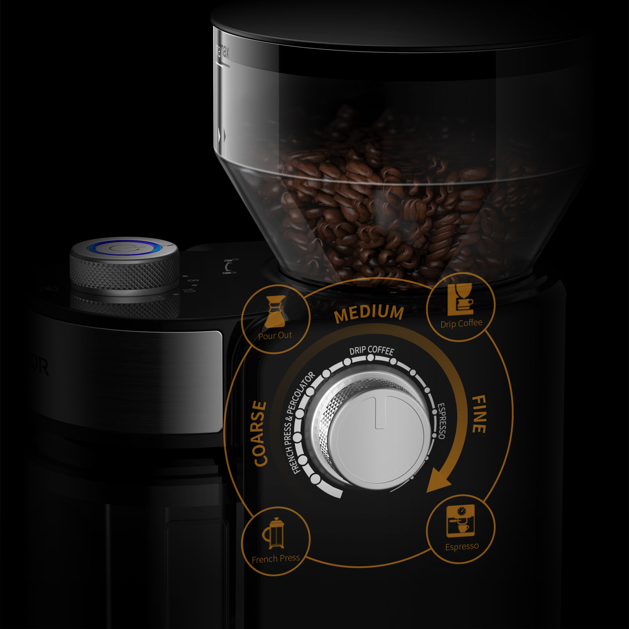 Bonzachef Perfect Grind 2 Electric Coffee Grinder - Image 4