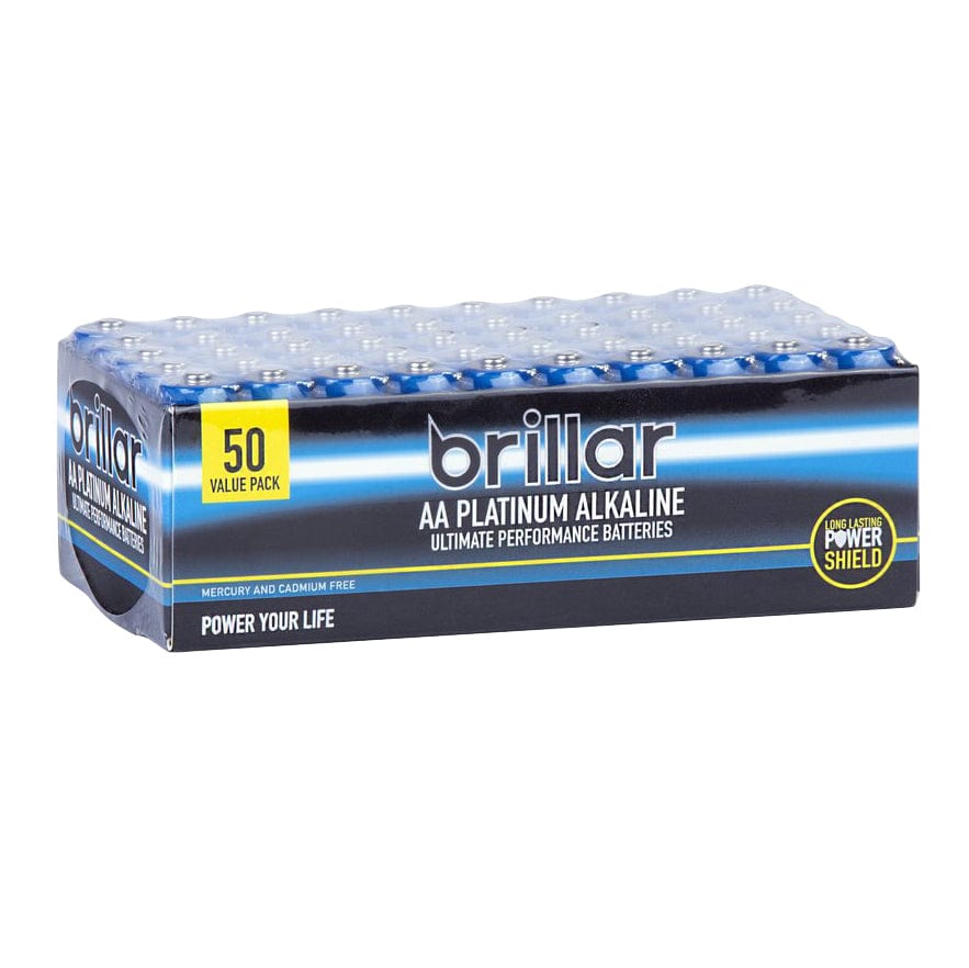 50 Pcs Brillar AA Platinum Alkaline Batteries - Image 1