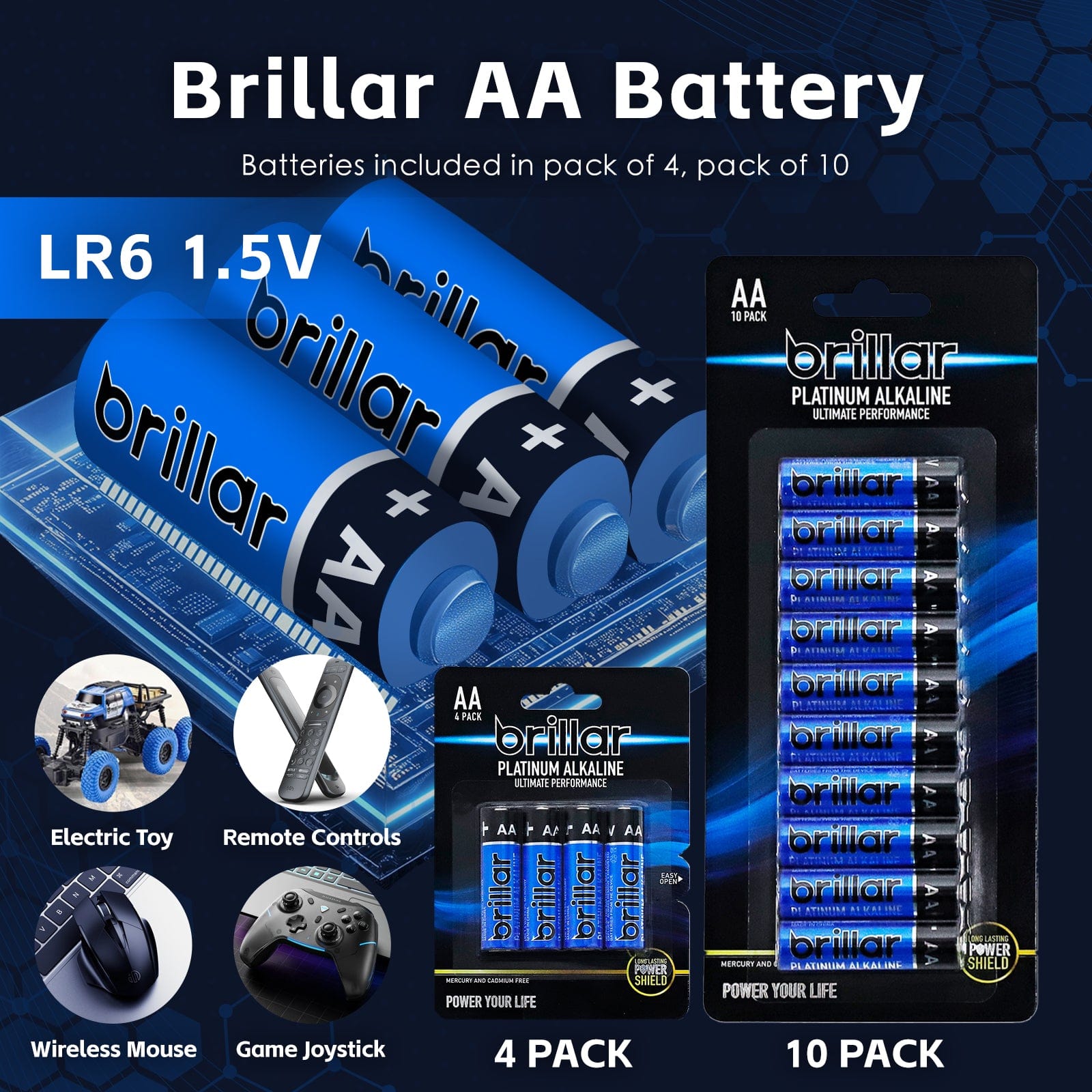 48 Pcs Brillar AA Platinum Alkaline Batteries - Image 2