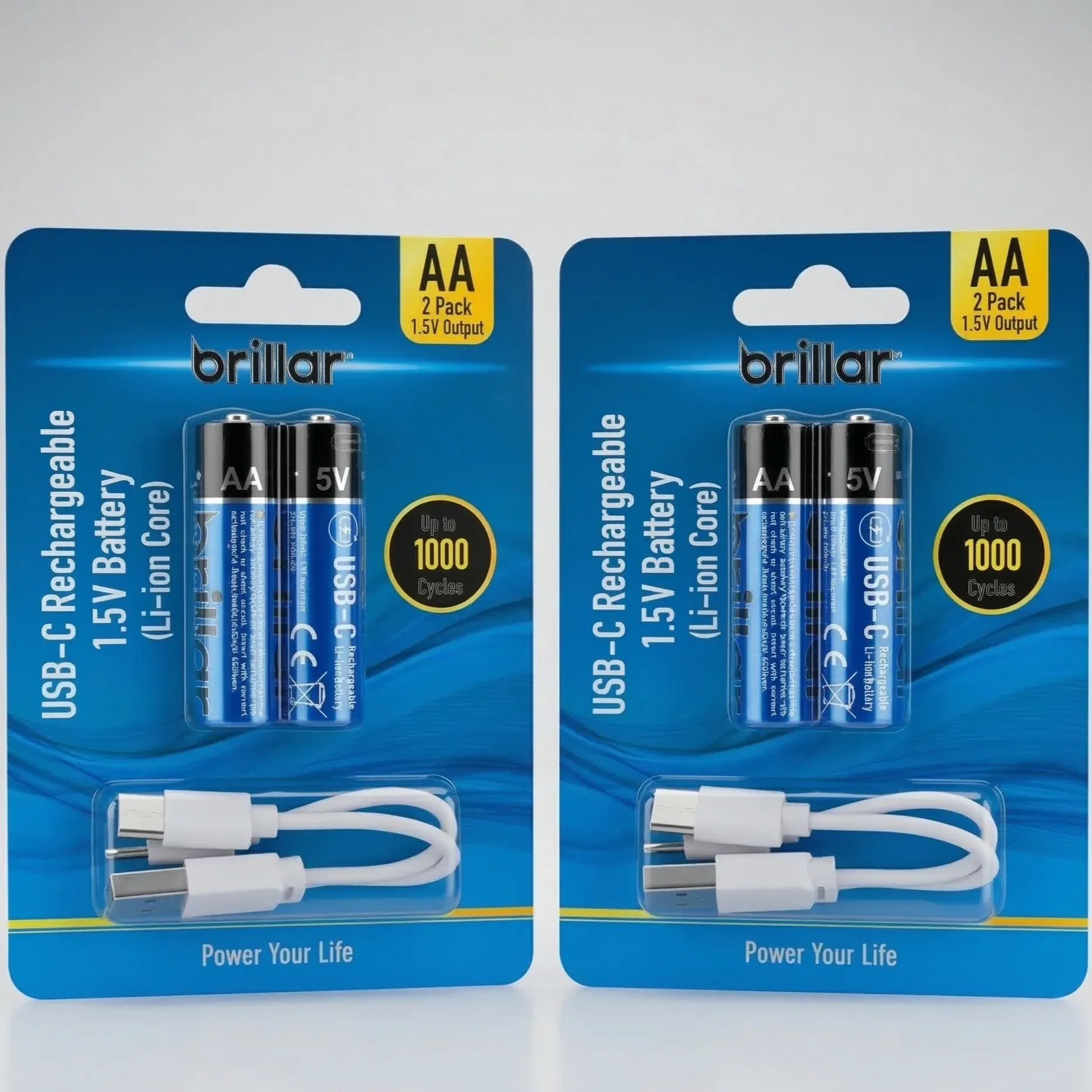 4 PCS AA USB Rechargeable LI-ION Battery - Image 1