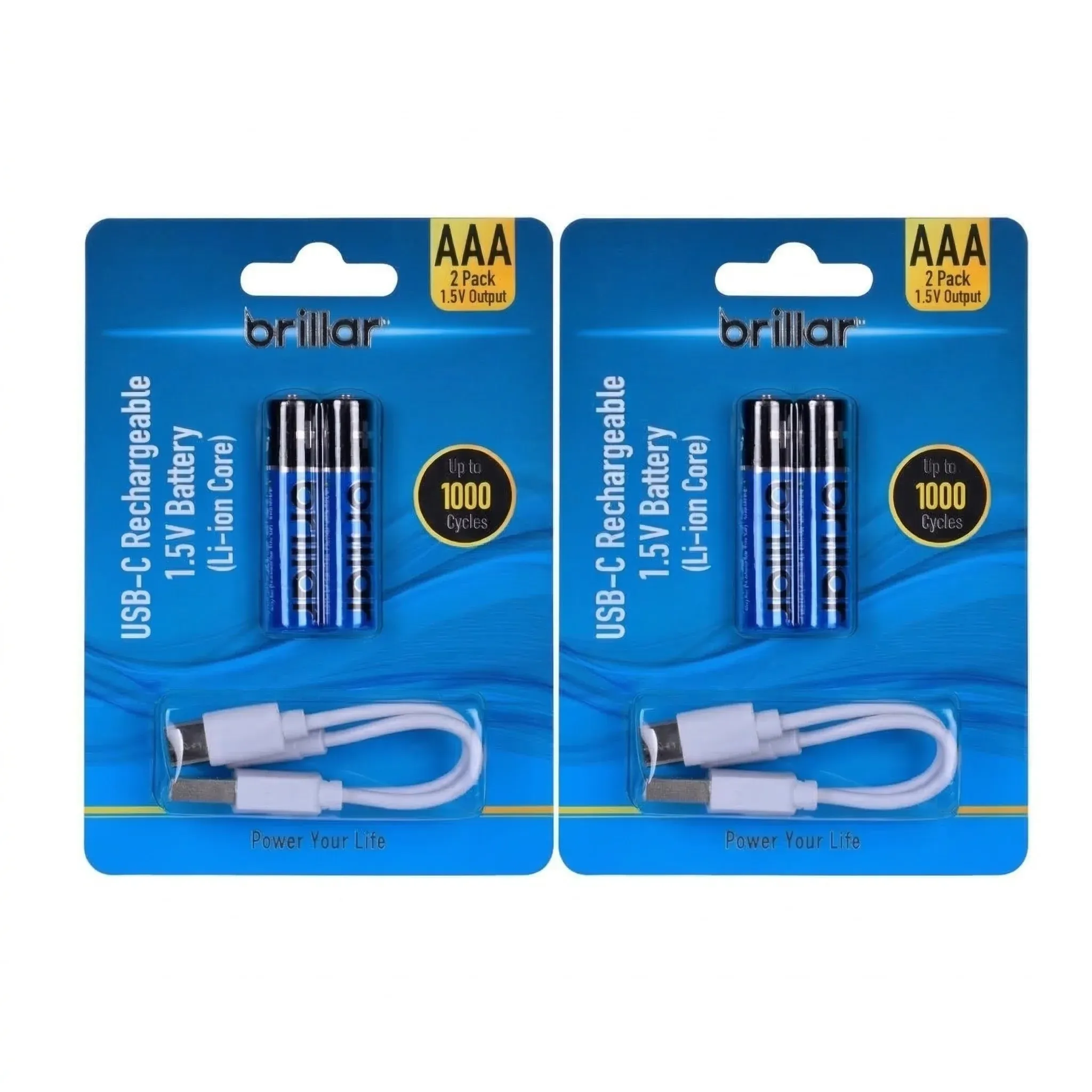 4 PCS AAA USB Rechargeable LI-ION Battery - Image 1