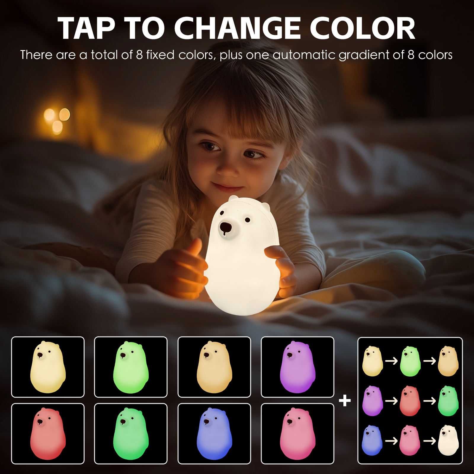 Squishy Polar Bear Night Light - Image 4
