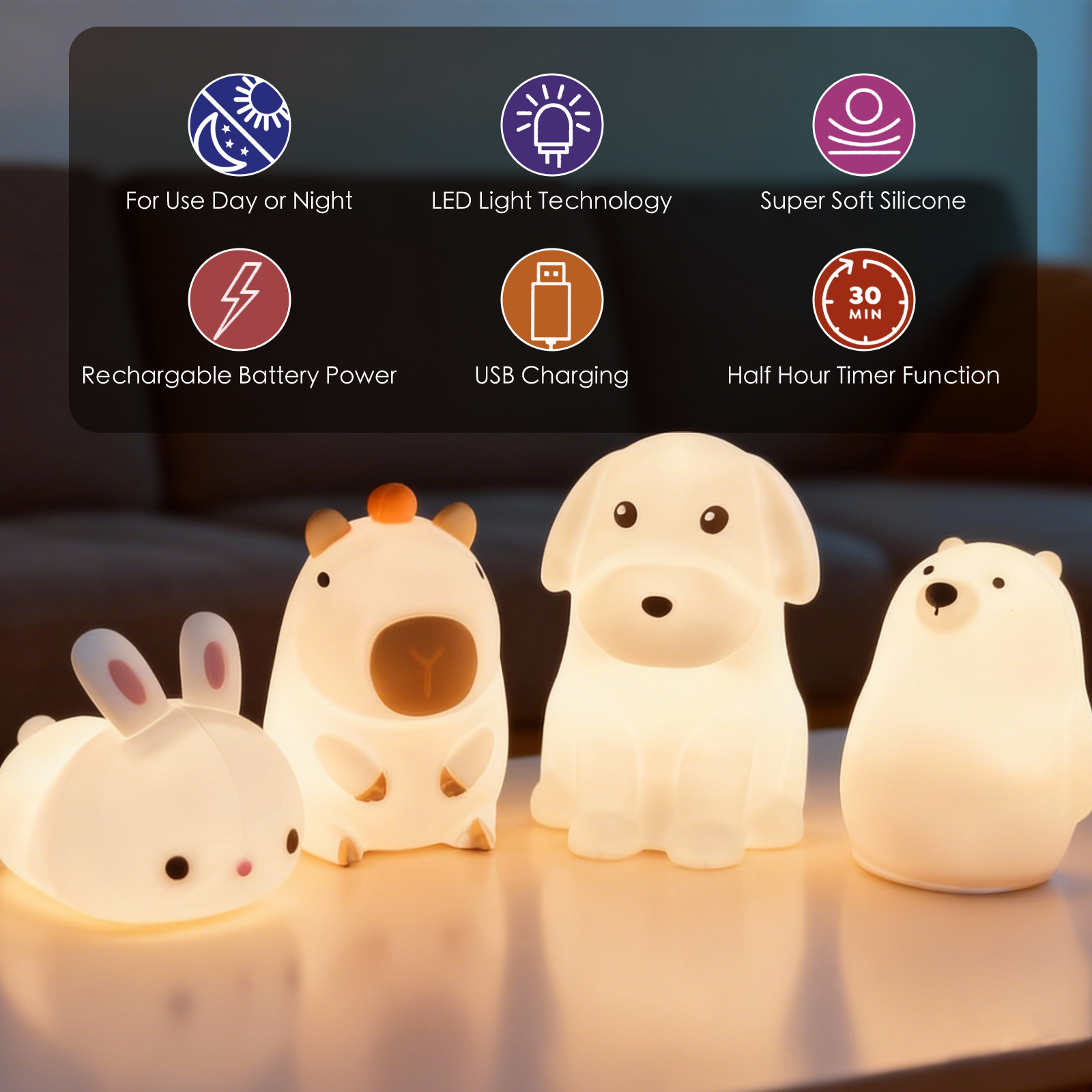 Squishy Capybara Night Light - Image 3