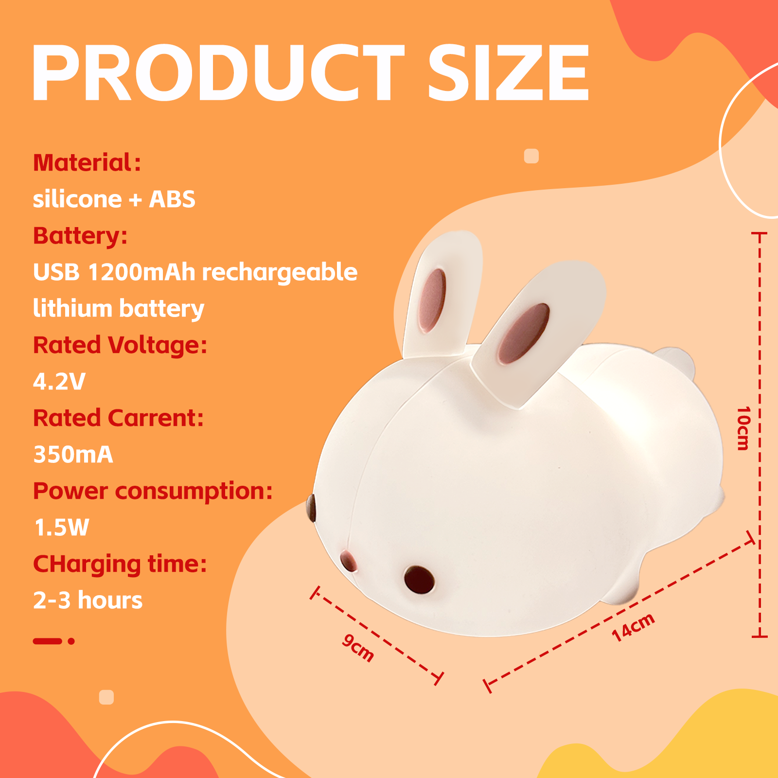 Squishy Cute Bunny Night Light - Image 4