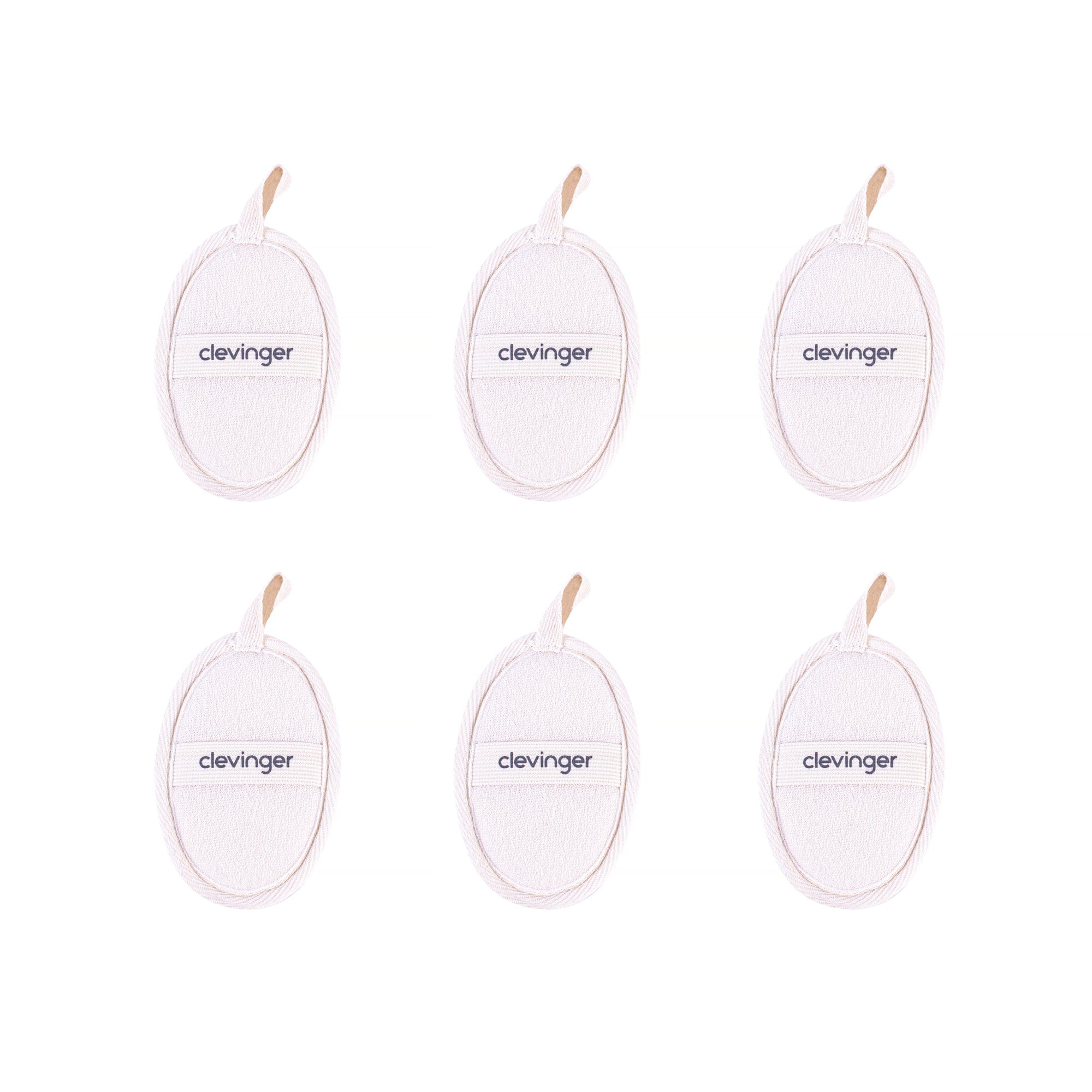 6 pcs Clevinger Eco Oval Facial Exfoliating Loofah – Biodegradable Skin Exfoliation Pads - Image 1