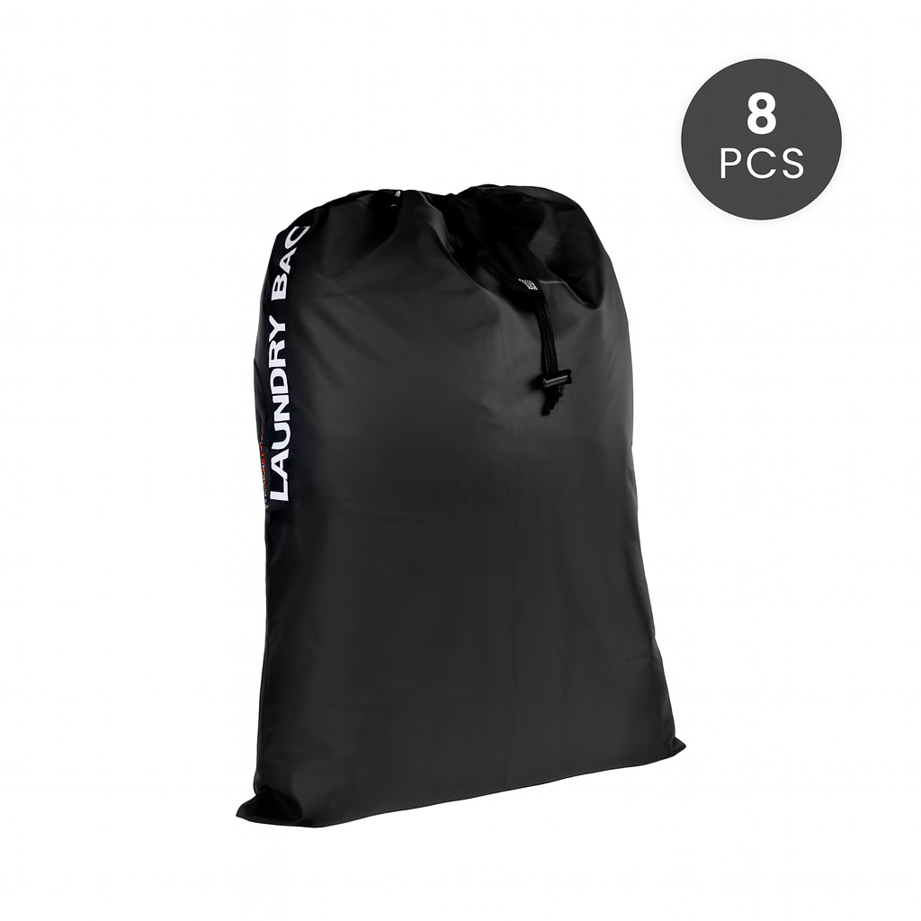 8 pcs Travel Laundry Bag – Water Resistant Drawstring Clothes Organiser for Sports, Gym & Travel - Image 1