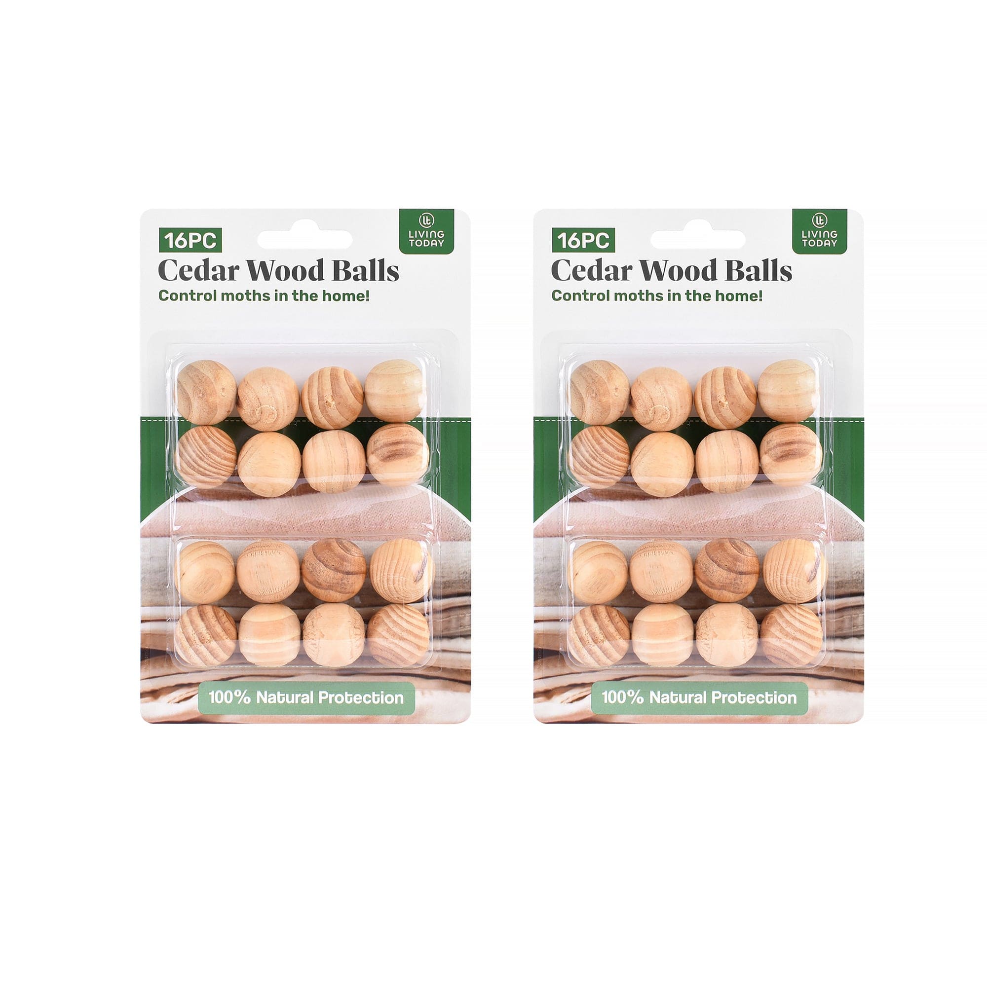 32 Pcs Living Today Cedar Wood Balls –  Scented Moth-Repellent Balls - Image 1
