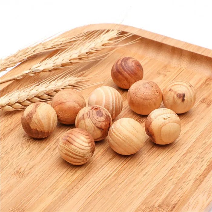 32 Pcs Living Today Cedar Wood Balls –  Scented Moth-Repellent Balls - Image 5