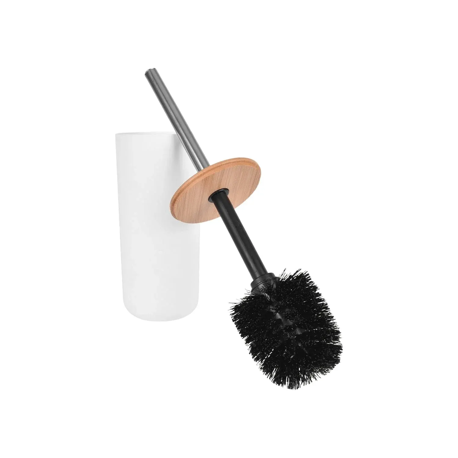 2 Pcs Bamboo-Lid Toilet Brush – Clevinger Collection, BPA-Free - Image 3