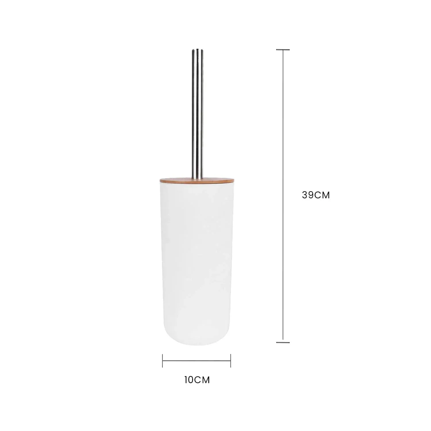 2 Pcs Bamboo-Lid Toilet Brush – Clevinger Collection, BPA-Free - Image 4