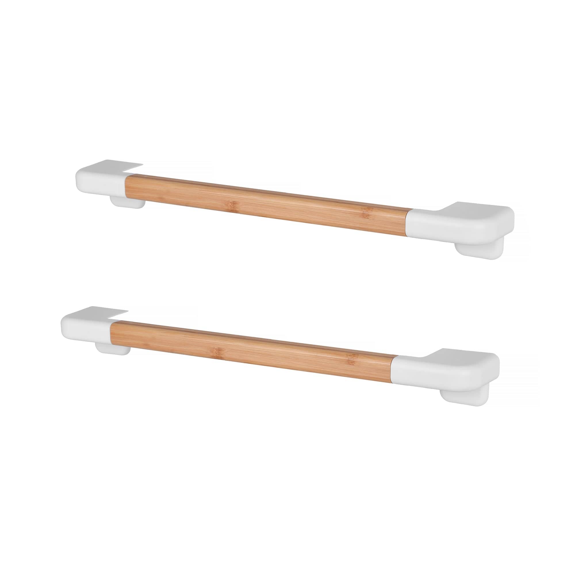 2 Pcs Bamboo Wall Mounted Bathroom Towel Rail – 60 cm Wide - Image 1