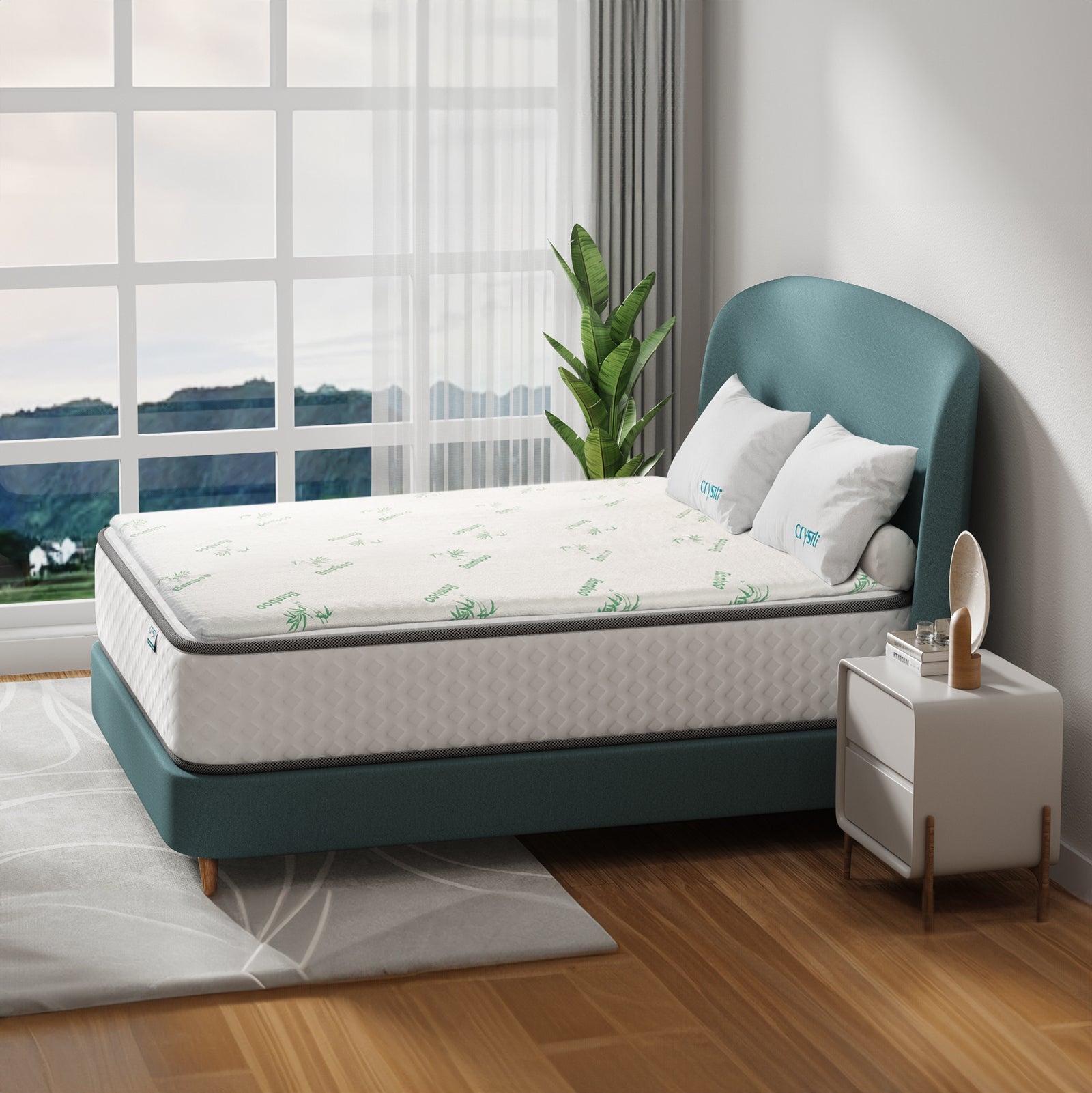 8cm Memory Foam Mattress Topper + 2 Memory Foam Contour Pillows – Single Size Sleep Upgrade Set with Bamboo Covers - Image 2