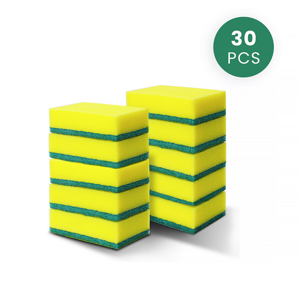 30 Pcs Heavy‑Duty Sponge Scourers – Multi‑Purpose Kitchen Cleaning Pads - Image 1