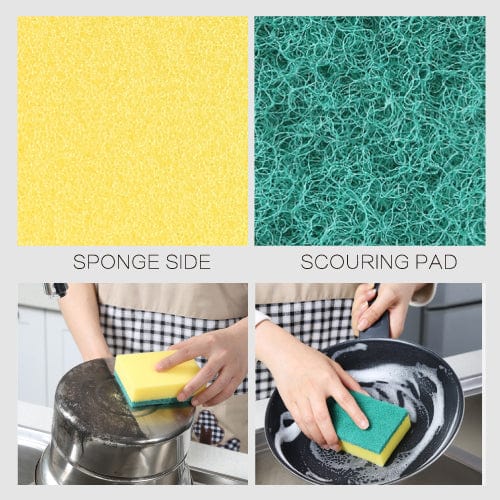 30 Pcs Heavy‑Duty Sponge Scourers – Multi‑Purpose Kitchen Cleaning Pads - Image 4