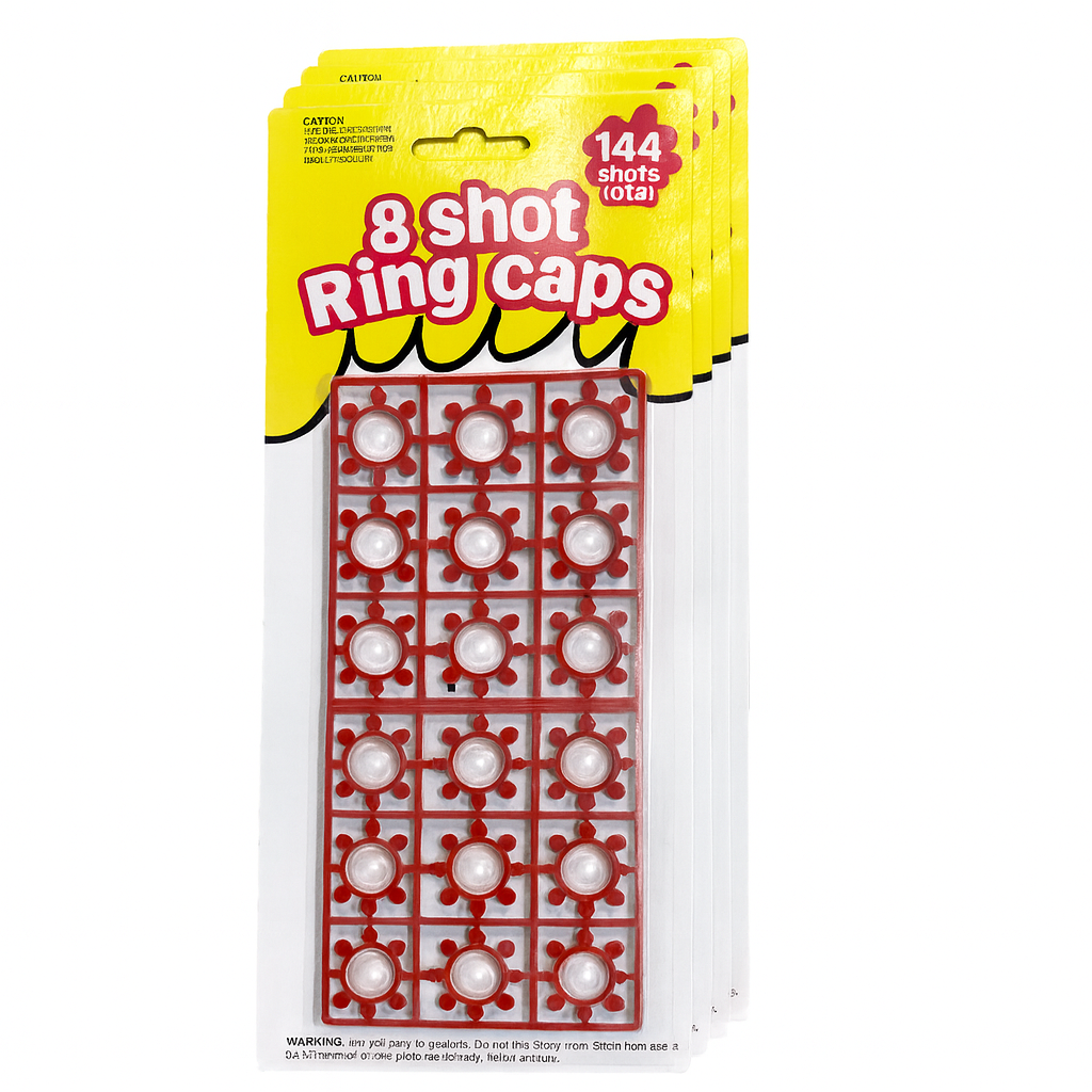 6 Cards of 8-Shot Ring Caps – 144 Shots Each, Total 684 Shots – Toy Gun Cap Refills - Image 3
