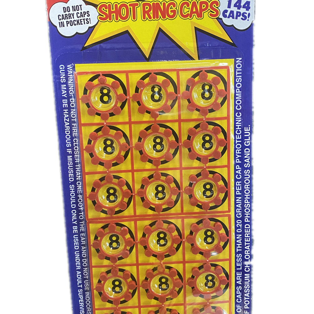 6 Cards of 8-Shot Ring Caps – 144 Shots Each, Total 684 Shots – Toy Gun Cap Refills - Image 5