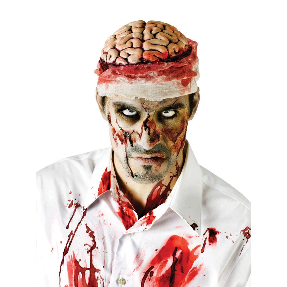 Halloween Costume Bloody Brain Zombie Headpiece Monster Costume - Image 1