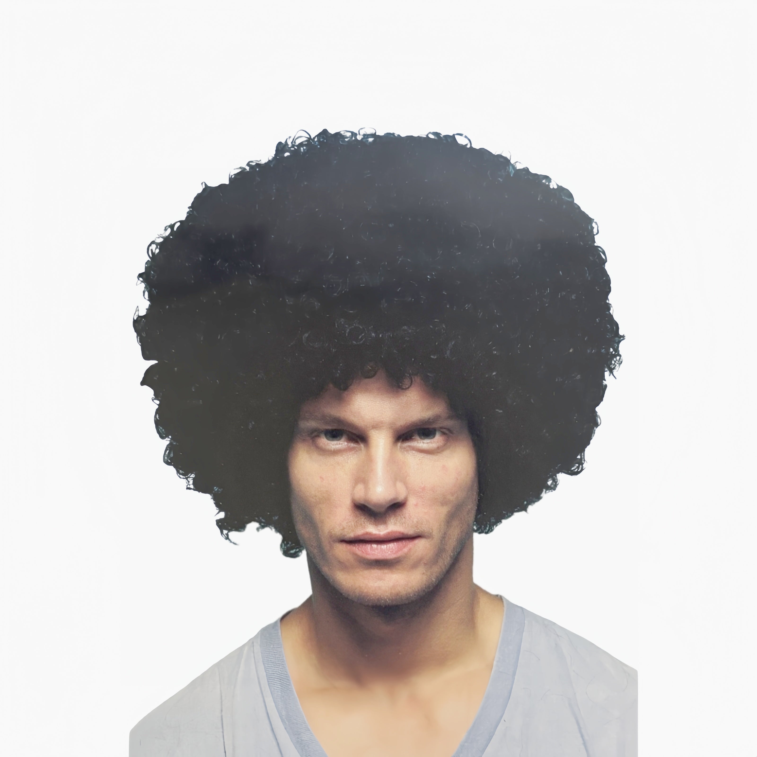 Large gold Afro wig - Image 1