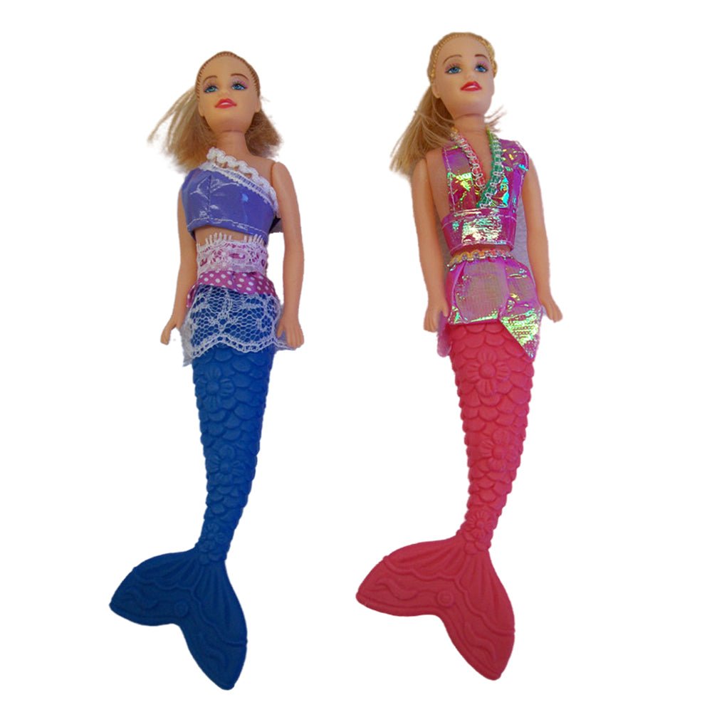 2x Mermaid doll in bag - Blue - Image 2