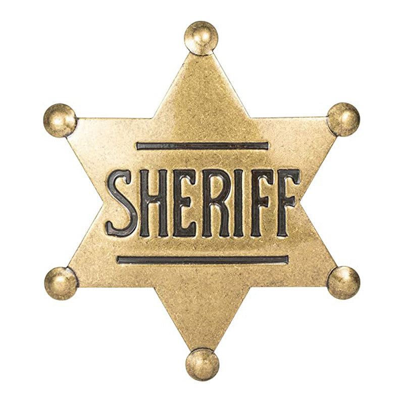 METAL SHERIFF BADGE ASSORTED COLOURS - Ancient Bronze - Image 8