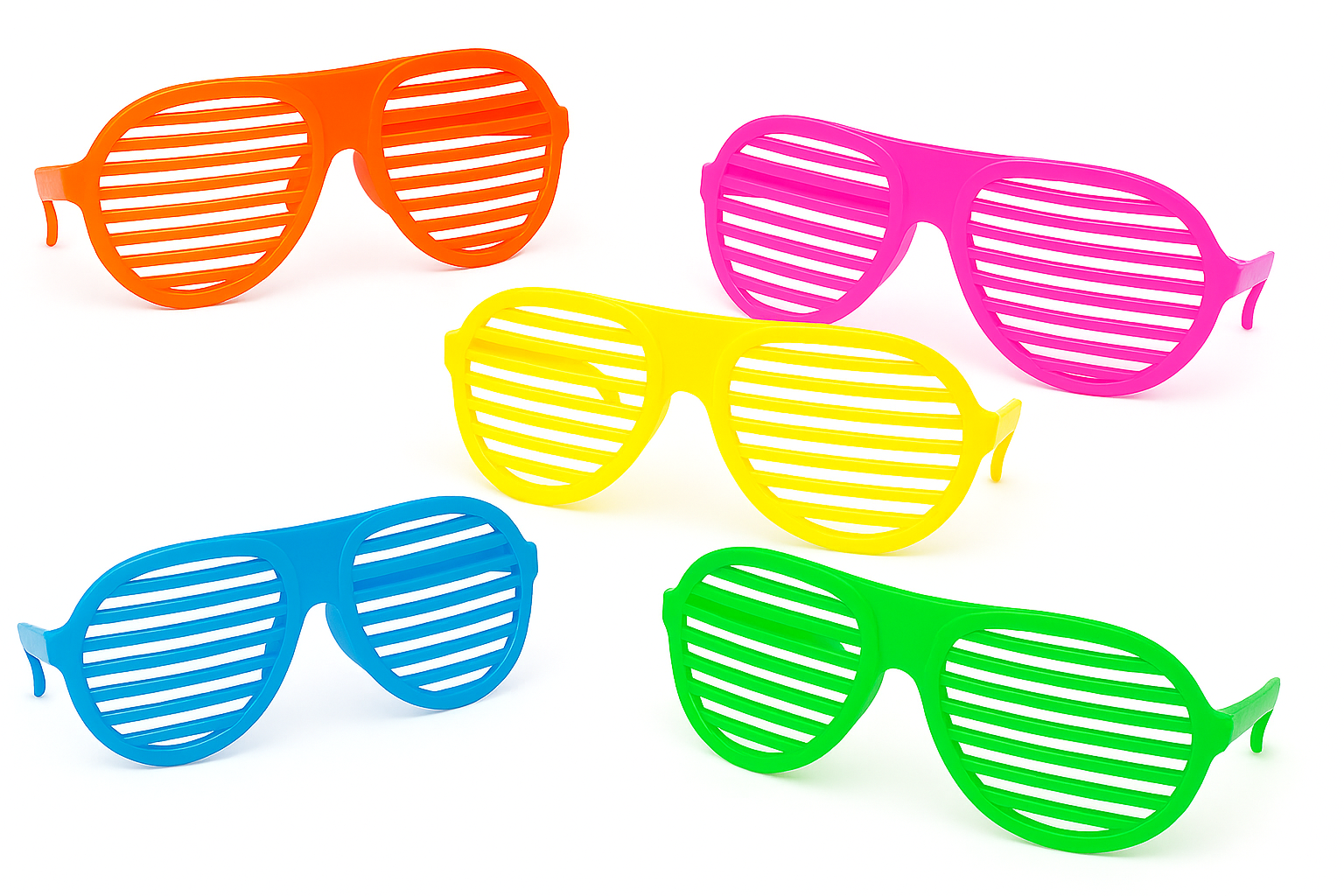 2X Giant Oversized Shutter Shades – Assorted Colours, Fun Party Glasses, Novelty Costume Accessory - Image 1