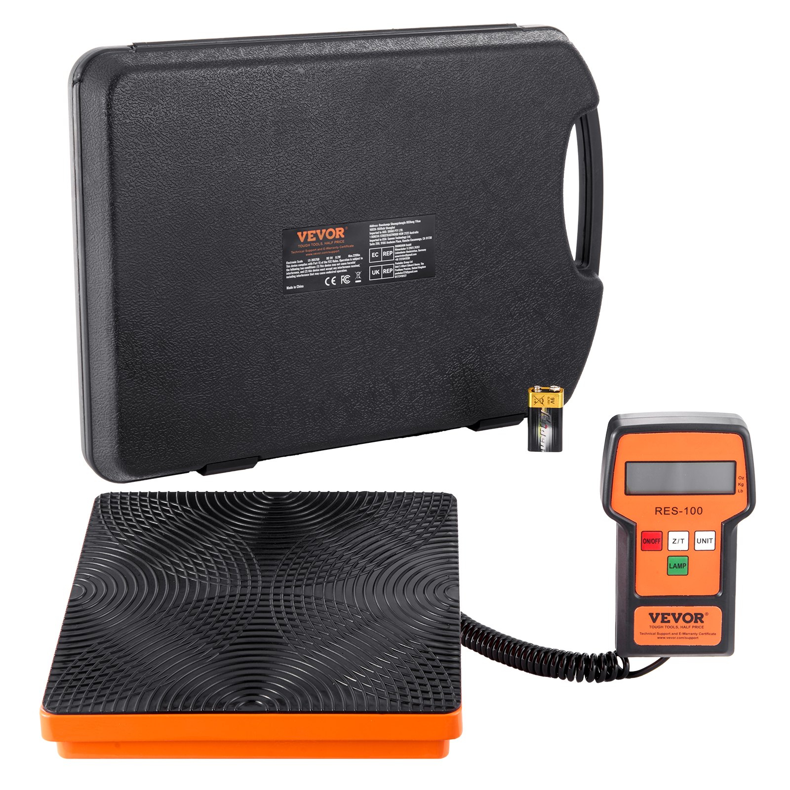Refrigerant Scale 110 LBS HAVC Charging Recovery Freon Scale, with Wired Remote Control, 2g High Precision Electronic Digital Recovery Weight Scale with Case and Dry Battery - Image 1