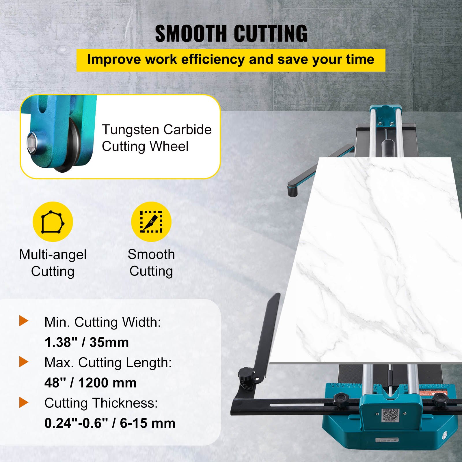 Manual Tile Cutter 1200mm Cutting Machine w/ Laser for Ceramic - Image 3