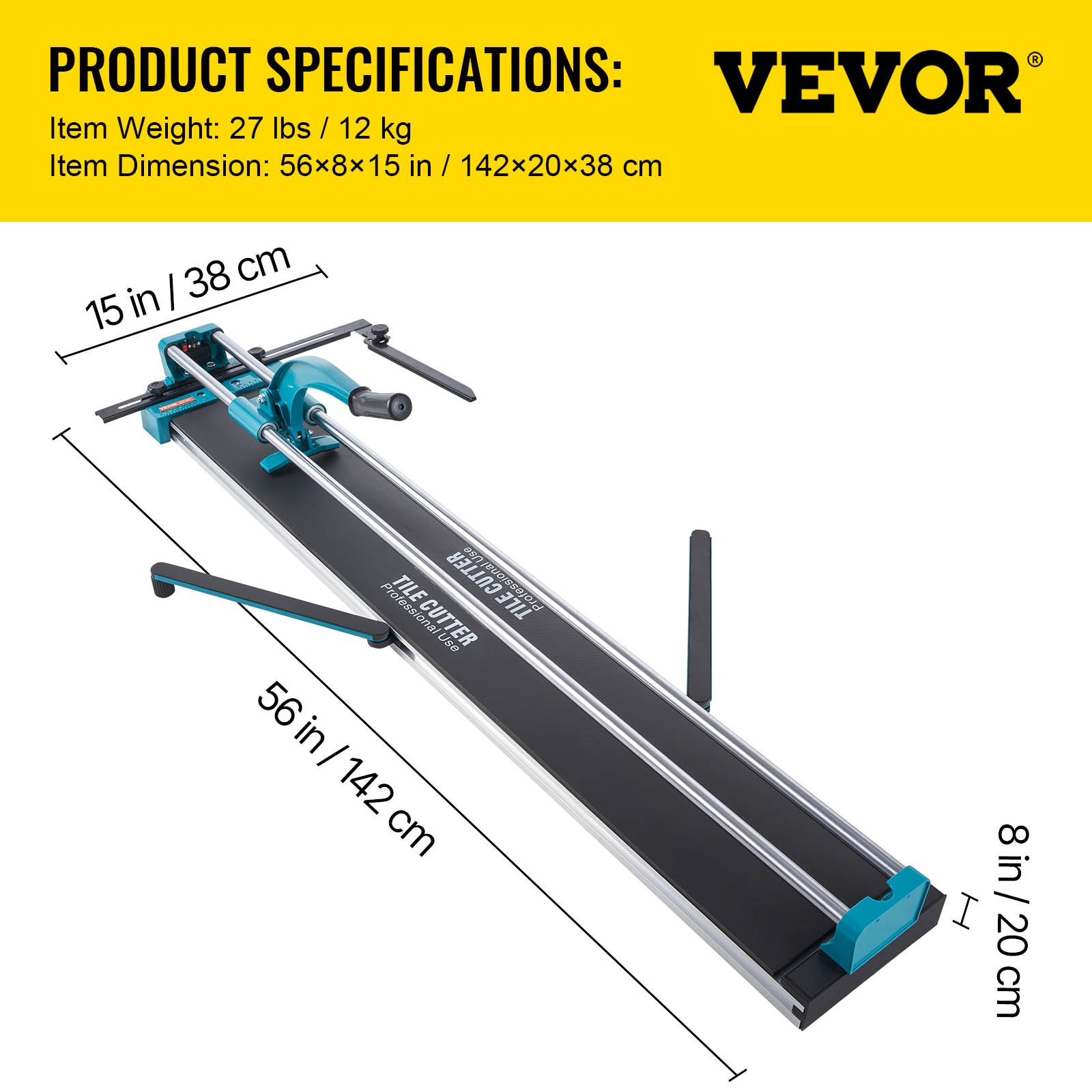 Manual Tile Cutter 1200mm Cutting Machine w/ Laser for Ceramic - Image 7