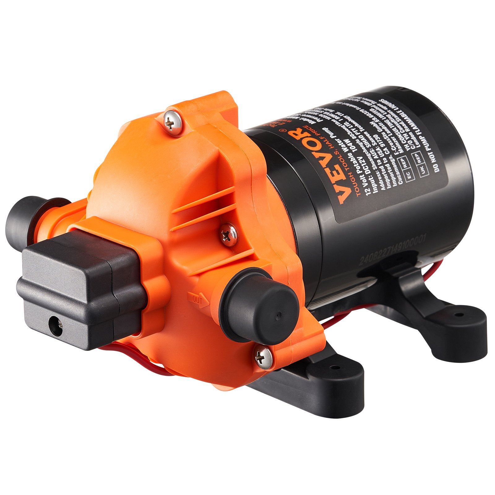 Diaphragm Pump 3.5GPM 13.25L/min 3-Chamber Water Pump Pressure Switch - Image 1