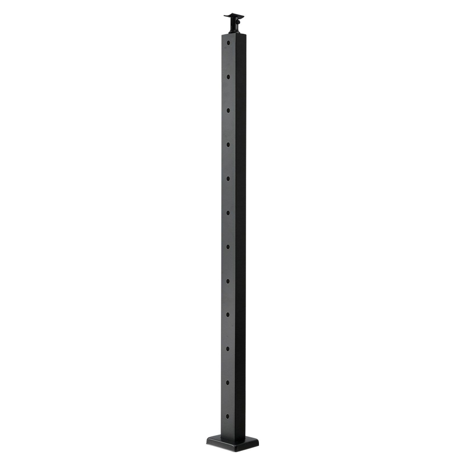 Cable Railing Post, 106.7x2.5x5 cm Level Deck Stair Posts, 1-Pack Stainless Steel Cable Handrail Post, Pre-Drilled Pickets with Mounting Bracket Stair Railing Kit, Black, 1JZLGZXHS1063GGTD001V0 - Image 1