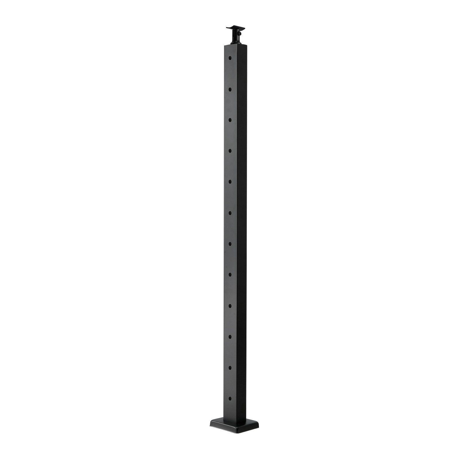 Cable Railing Post, 106.7x5x5cm Level Deck Stair Posts, 1-Pack Stainless Steel Cable Handrail Post, Pre-Drilled Pickets with Mounting Bracket Stair Railing Kit, Black, 1JZLGZXHS106AWJO6001V0 - Image 1
