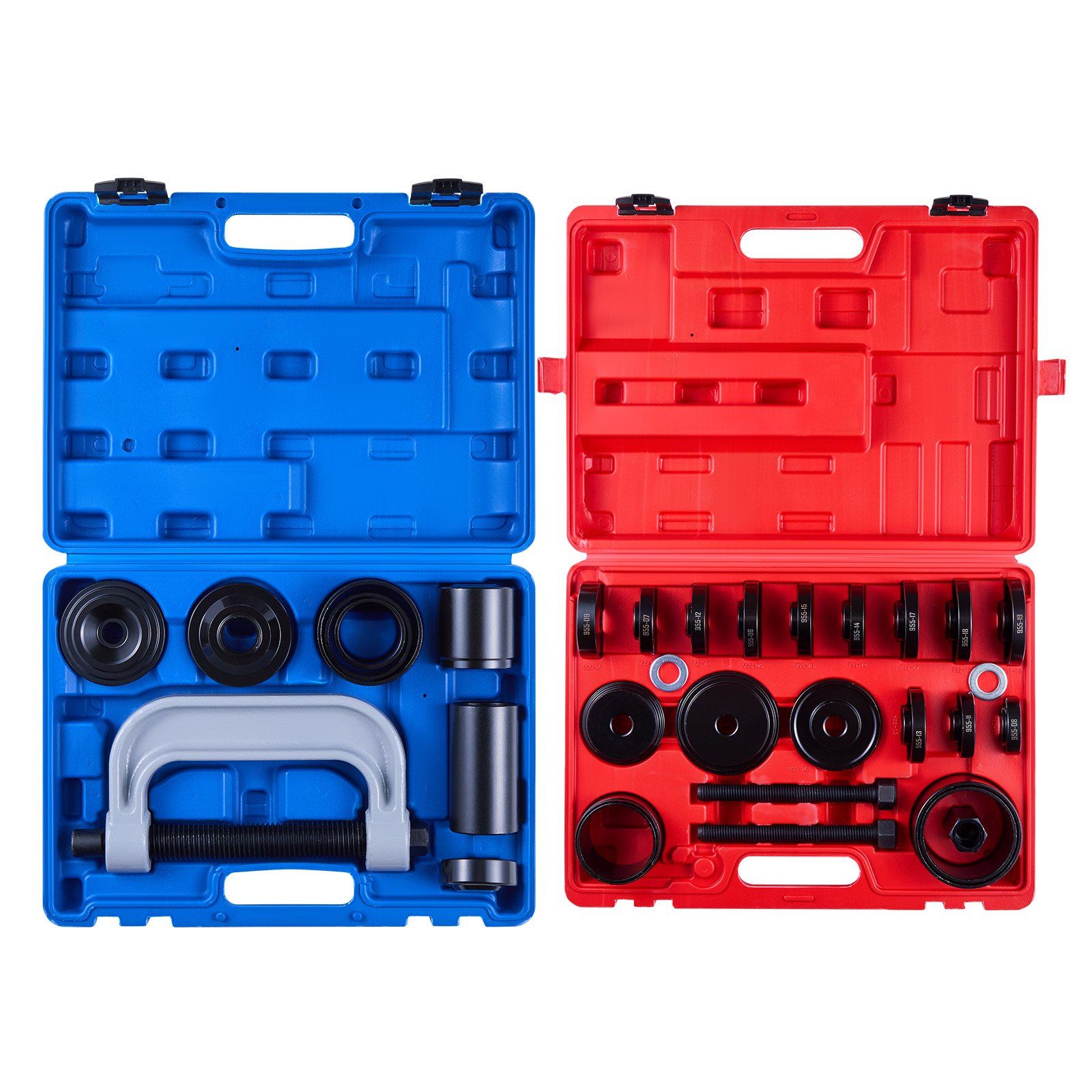 Bearing Press Kit, 10+24 Pcs, 2 in 1 Ball Joint Press & Wheel Bearing Puller Kit, Race and Seal Driver Set with 13 Bushings, C-Frame and Sleeves, Heavy Duty Removal Installation Set with Case - Image 1