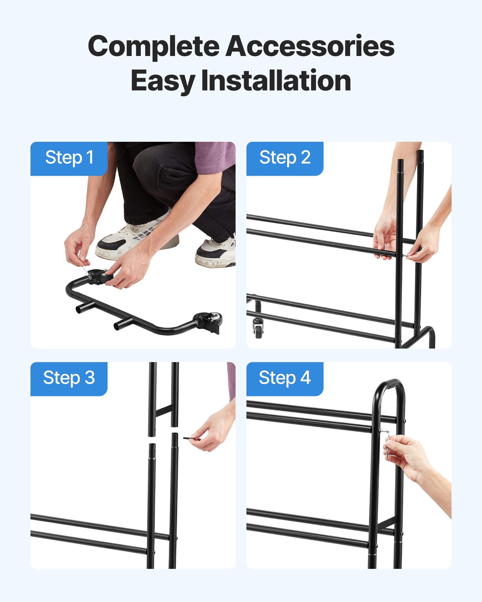 3D Printer Filament Storage Rack, 4 Tier Heavy Duty Storage Shelf, Rolling Filament Spool Holders Racks with Wheels, Filaments Organzied for 3D Printing Station, Office, Workshop (Shelf Only) - Image 6