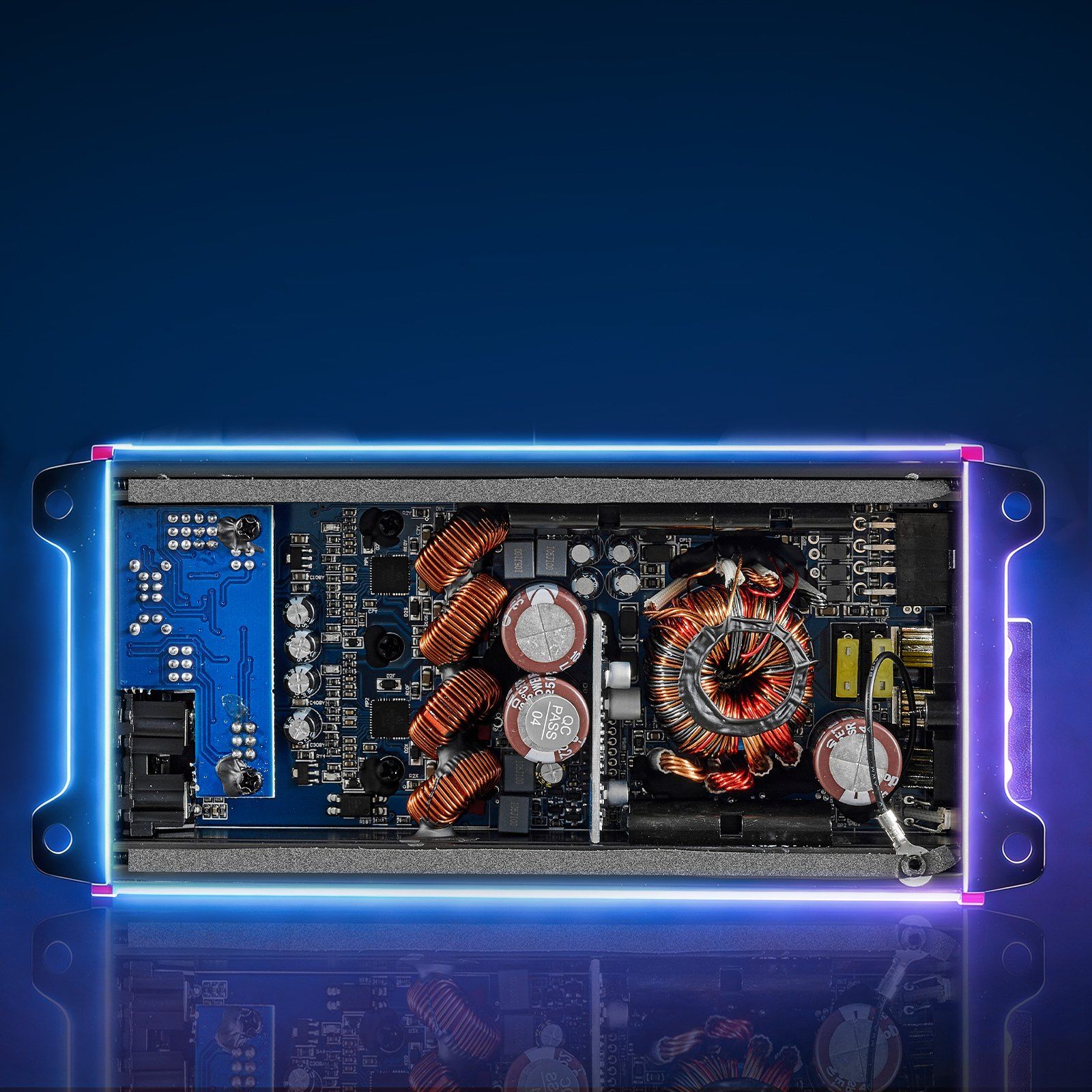 Car Audio Amplifier, 4-Channel Bridgeable Car Amplifier, Multichannel Class D Stereo Amp, Max. 4 x 272W at 4 Ohms / 4 x 400W at 2 Ohms, High Output, for SUVs, Pickups, and Off-Road Vehicles - Image 8